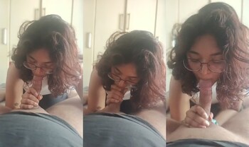 Horny Indian Girl Sucking Dick