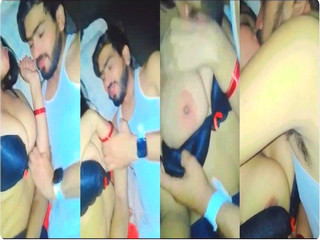 Sexy Desi Girl Boobs Pressing and Kissing