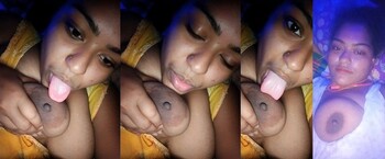 Horny Indian Bhabhi Sucking Boobs