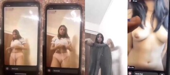 Cute Indian Girl Striping And Shows For Lover