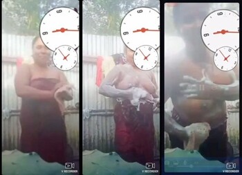 Indian Bhabhi Shows Bathing On VC