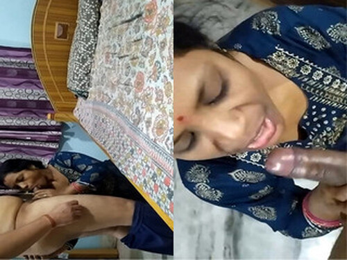 Horny Indian Bhabhi Blowjob and Fucking