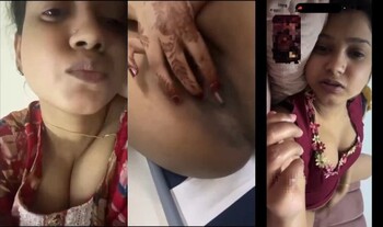 Sexy Indian Mal Shows Pussy On VC