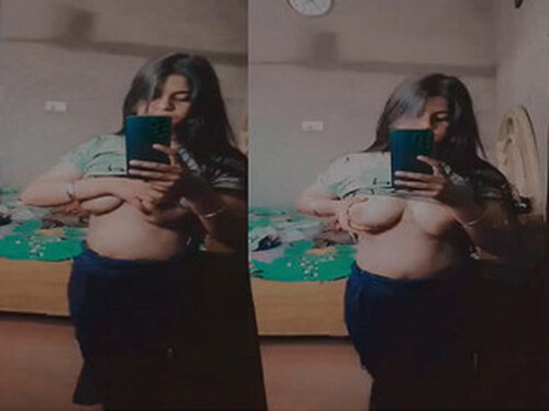 Cute Indian Girl Shows Boob