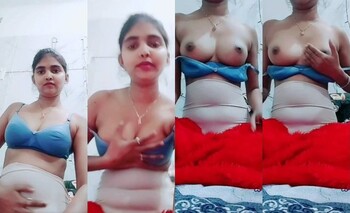 Slim Indian Girl Shows Her Boobs