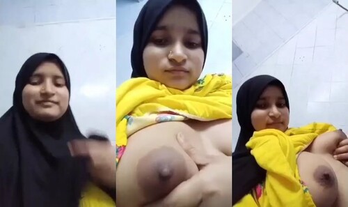 Beautiful Cute Bigboob Sexy Hijabi Bhabi Showing Boobs
