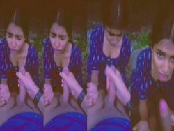 HORNY MALLU GF CUMSHOT ON FACE IN PARK